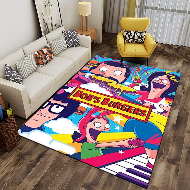 Bob's Burgers Cartoon Design suitable as a non-slip mat for the living room or bedroom sofa