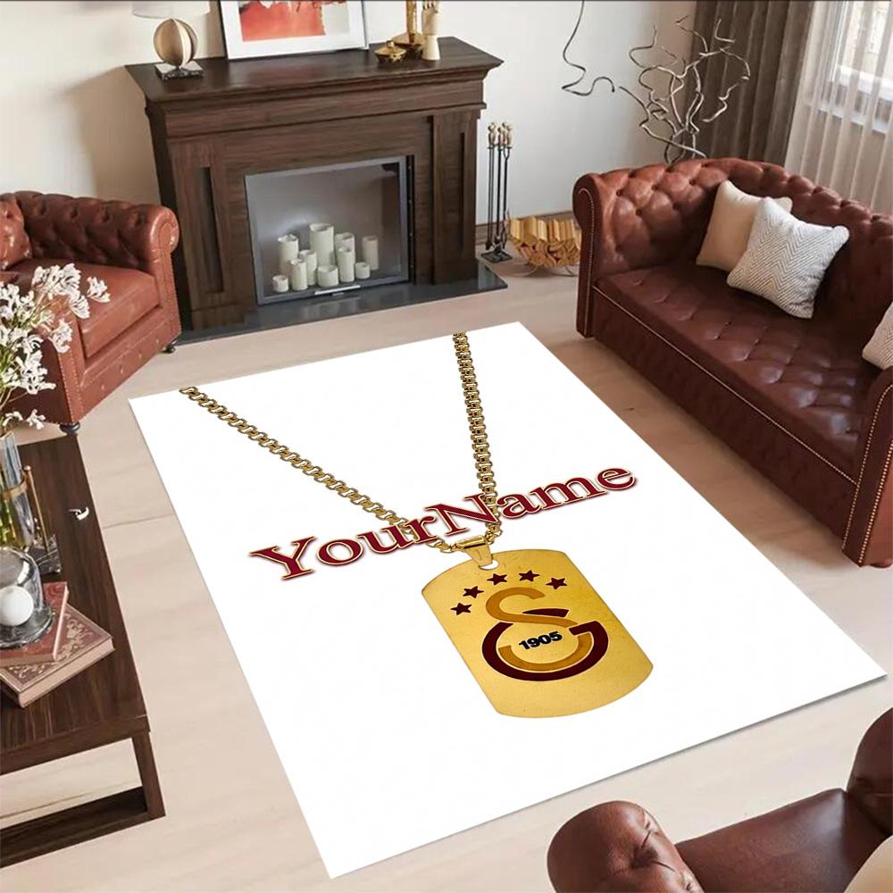Galatasaray 248 Customize Text Floor Rug Office Rug Suitable for Bedrooms Game Room Decorate room Entryway Antislip Carpet Anime Office Decor