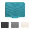 1X Silicone Drain Pads Drying Mat Pots Dish Drain Mats For Kitchen Tableware Non-slip Mats Anti-scald Coaster Kitchen Utensils