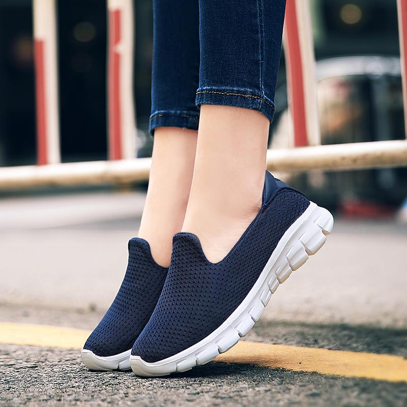 New Women's Shoes Soft Sole Cloth Shoes Large Women's Shoes Casual Mesh Shoes Sports Casual Women's Shallow Shoes Low Heels
