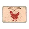 Оловянные знаки с цыплятами, металлический винтажный постер, петух, куриные яйца, ретро-налет, настенные наклейки, живопись для двери фермы, домашний декор