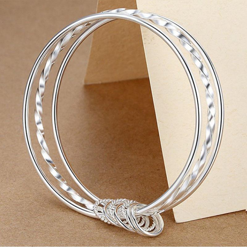 Silver Bracelet Female S999 Pure Silver Gift for Mom and Girlfriend Silver Bracelet Silver Jewelry Solid Silver Bracelet