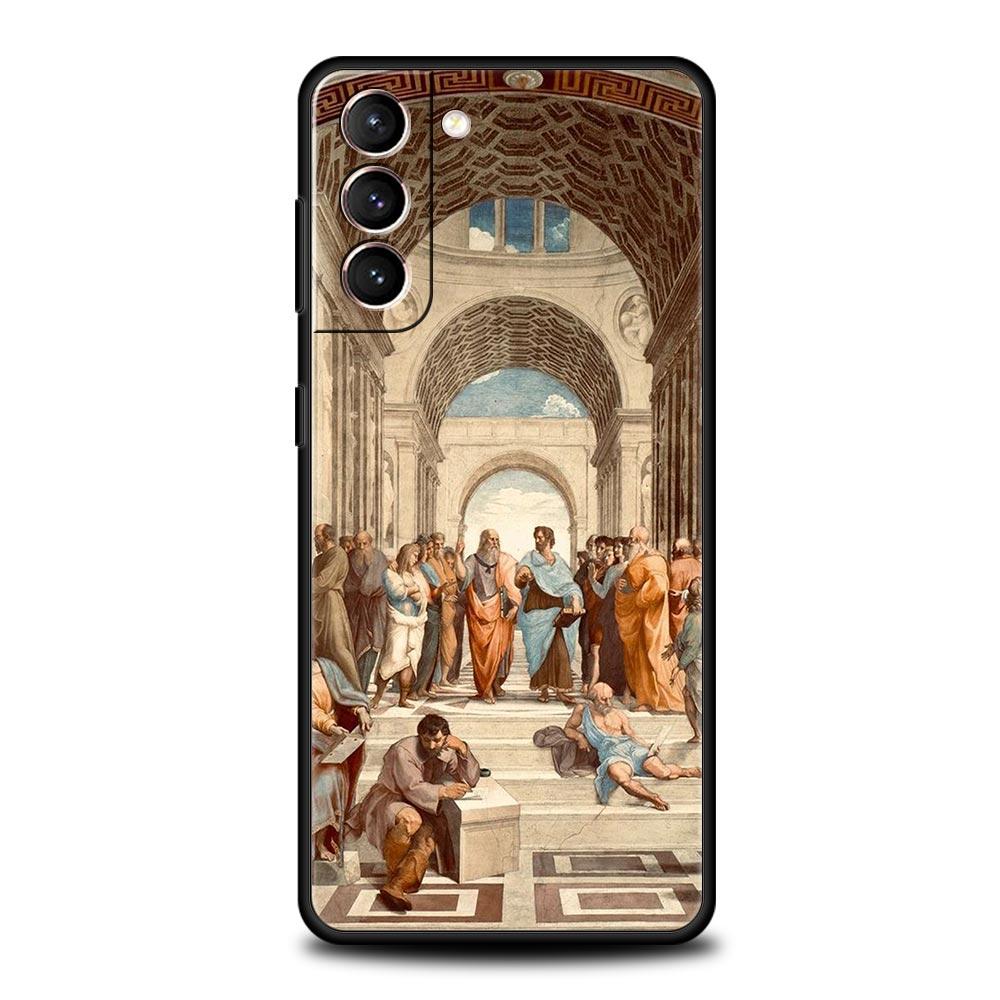 Мягкий чехол для телефона с рисунком в стиле ренессанс для Samsung Galaxy S24 S23 S22 S20 Ultra S21 FE 5G S10 S9 Plus S10E S8 20 TPU Cover