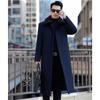 High-end Cashmere Coat Winter New Middle-aged Gentleman Woolen Coat Long Fox Fur Collar Windbreaker for Men