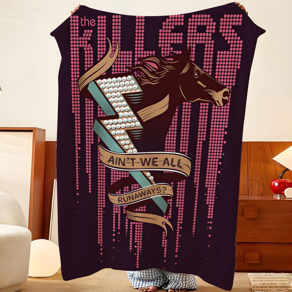 Музыкальная Т-рубадка The K-Killers Бросок Фланелевое одеяло-плед, Легкое Уютное, Прочное Стираемое милое Крутое