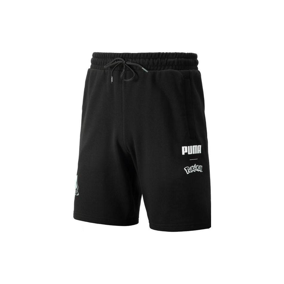 Puma X Pokemon Collaboration Series Покемон Pattern Printed Casual Shorts Men Shorts Black 538370-01
