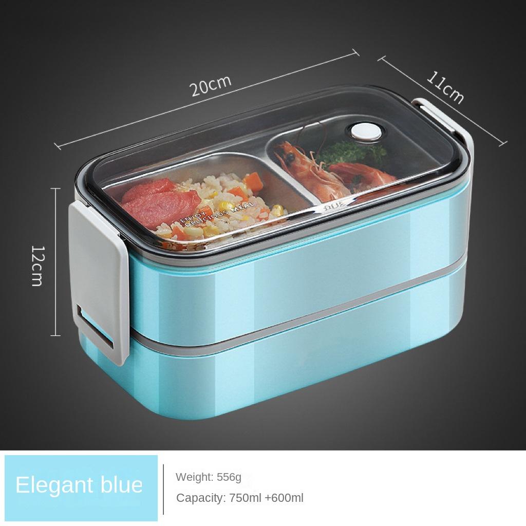 Ланч-бокс из нержавеющей стали 304 для взрослых, детей, школы, офиса, 2 слоя, переносные решетки для микроволновки, контейнеры для хранения еды Bento