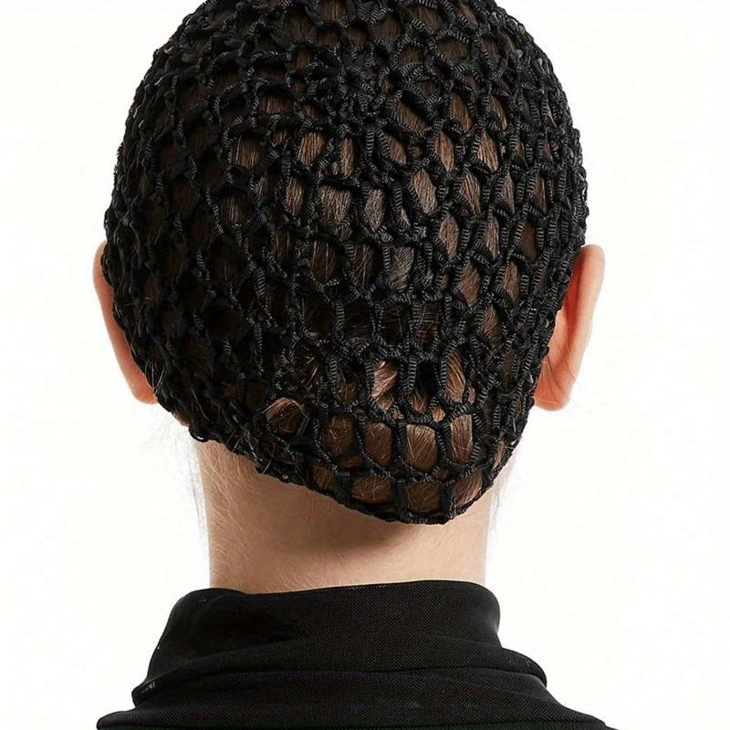 1 Piece Of Women's Solid Color Hollow Breathable Mesh Hair Mesh Cap, Thickened Crochet Hair Care Sleep Cap, Suitable For Daily Use Hair Accessories
