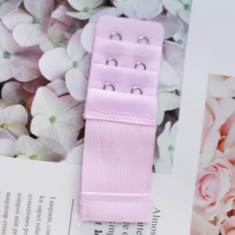 Удлинитель бюстгальтера с двумя крючками из нержавеющей стали, три ряда эластичной резинки.