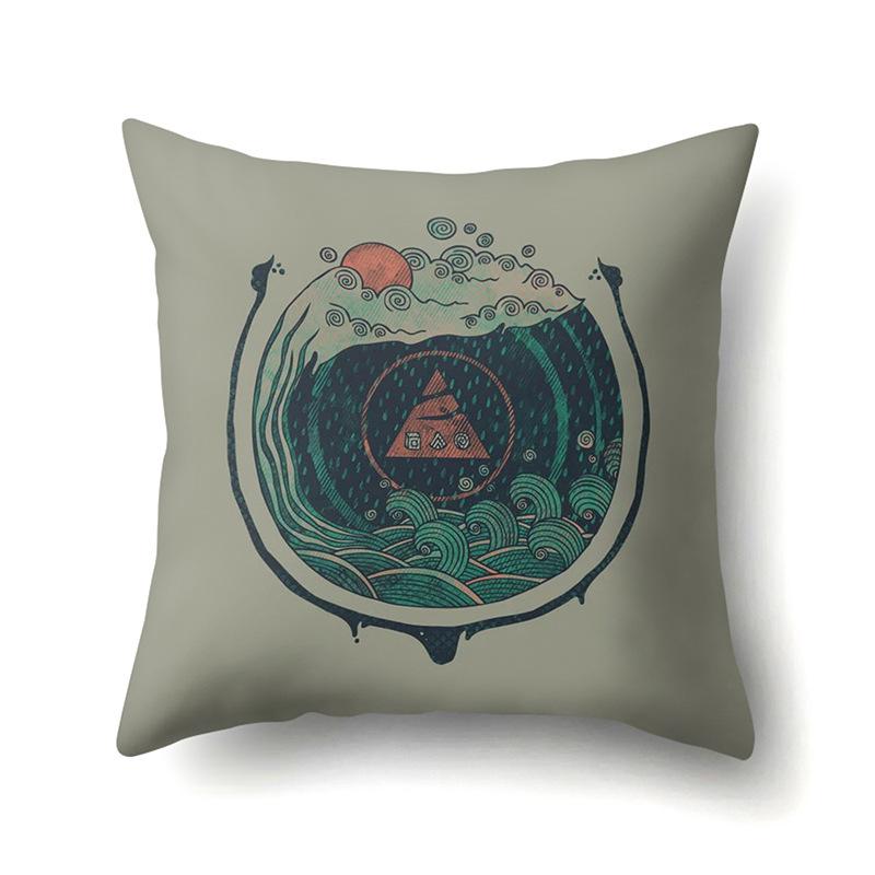 Polyester Pillowcase Automobile Decoration Home Printed Pillowcase