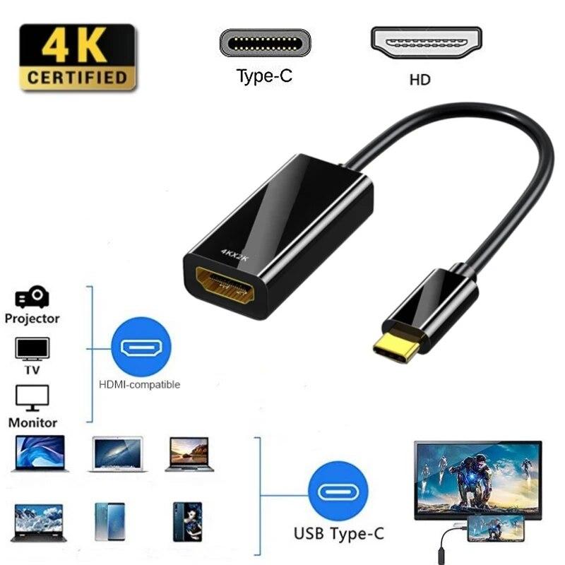 4K Type C - HDMI-совместимый кабель USB C - HDMI-конвертер для ноутбука MacBook USB-C - HDMI-адаптер