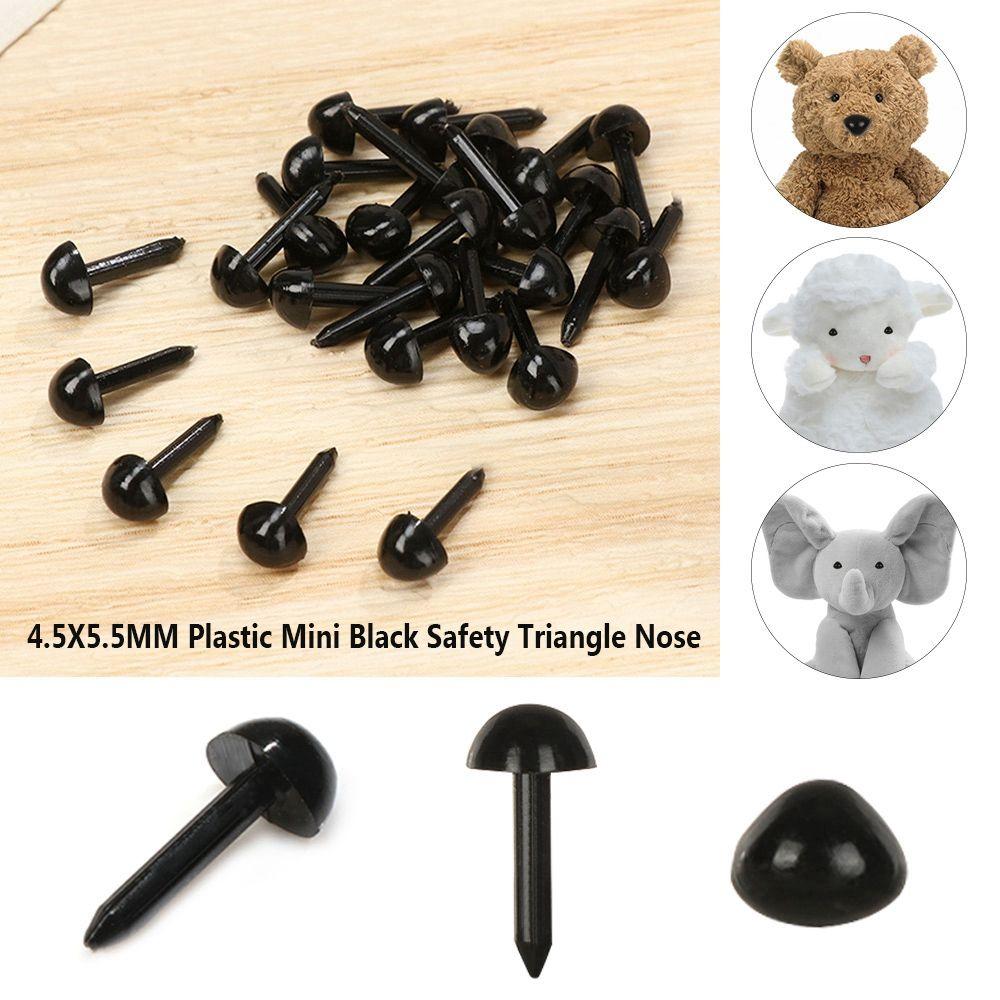 DIY Doll Animals Mini Black 4.5X5.5MM Plush Doll Eyes Safety Triangle Noses Stuffed Doll Eyes