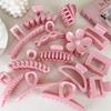 UXSL New Sweet Pink Series Hair Claw Acrylic Hairpin Geometry Barrette Crab Hair Clips Headwear for Womens Girl Hair Accessories