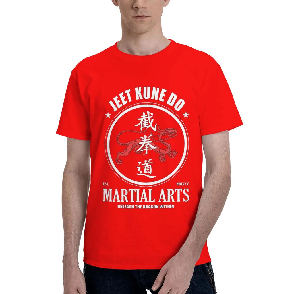 Раскрой Дракона Внутри Jeet Kune Do Сила Дракона 100% Хлопок Футболка Мужская Мода Футболки Мужские С Круглым Вырезом Короткий Рукав S6XL