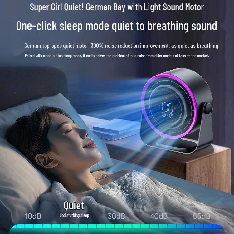 2026 Ultra-Quiet Portable Desktop Fan for Home and Office