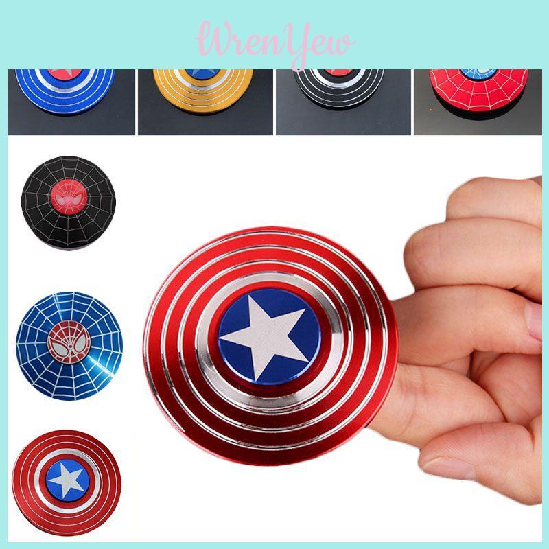Elegant Alloy Captain America Fingertip Gyro For Optimal Decompression And Focus