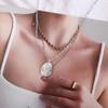 Zinc Zinc Alloy French Style Necklace Gold Sweater Chain Sweet Fashion Jewelry  Birthday Gift
