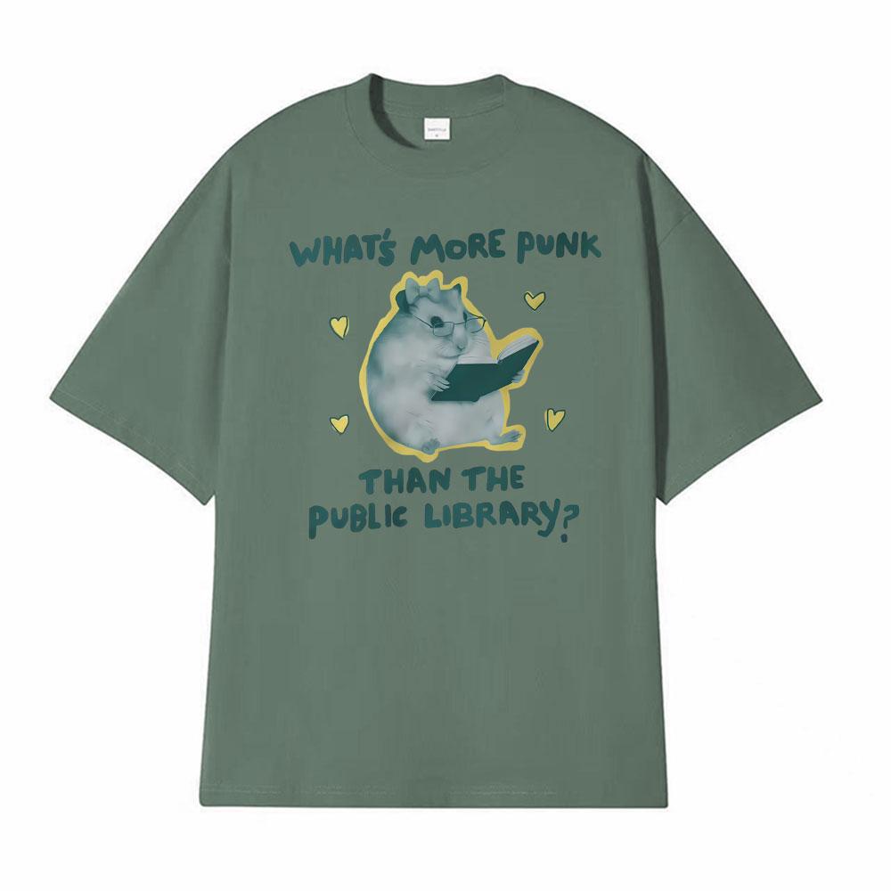 Funny Teacher Public Library Punk Unisex Bookworm Graphic Tshirts Men Women Fashion Vintage T Shirt High Quality Casual Tshirt