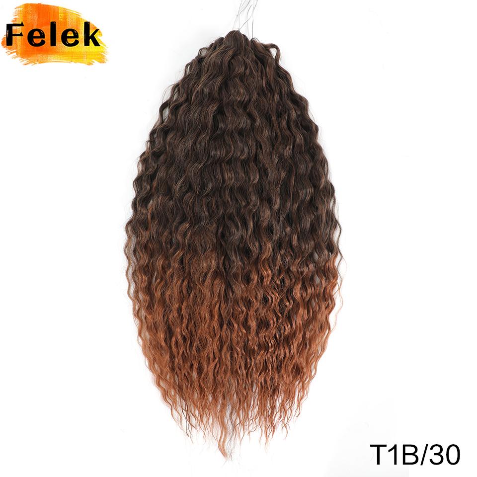 2Pcs/Lot Synthetic Deep Twist Braiding Hair 22 30 Inch Afro Curls Crochet Braid Hair Extensions Ombre Purple Wavy Hair For Women