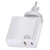 65-ваттное зарядное устройство GaN PD, с двумя портами (USB-А и USB-С), Многоконтактный (Австралия/Великобритания/США/ЕС) для планшетов и компьютеров