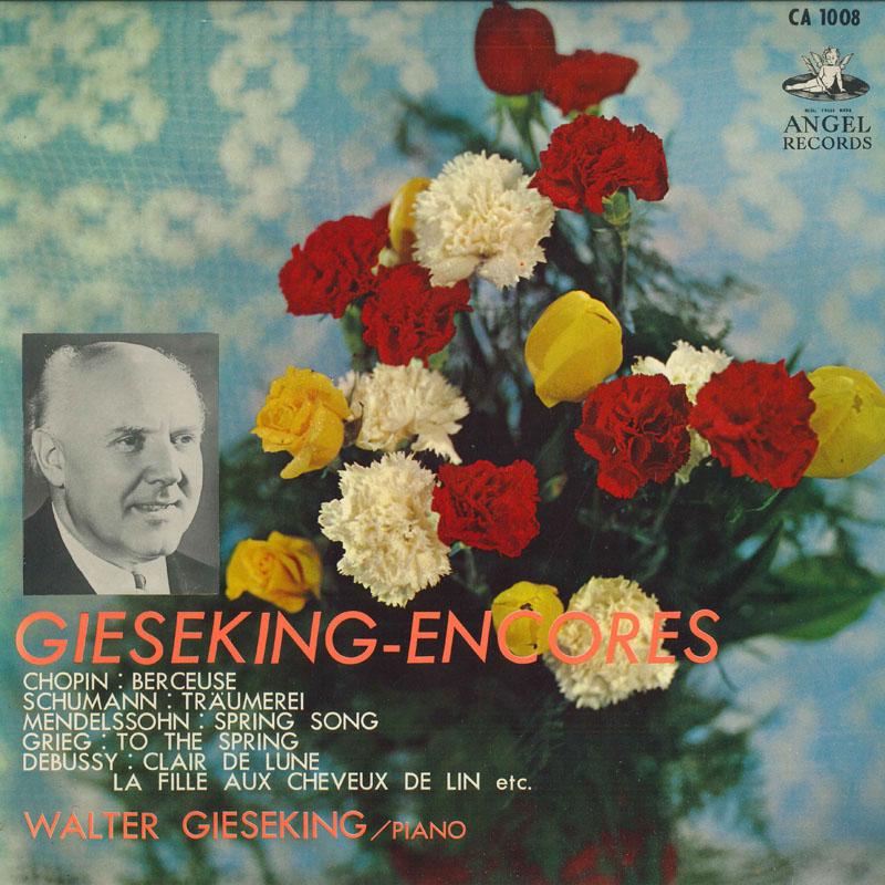 LP Пластинка ВАЛЬТЕР ГИЗЕКИНГ - Популярная коллекция бисов Гизекинга CA1008 ANGEL - Япония Классика Б/У
