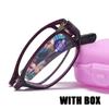 New Fashion Folding Reading Glasses Men Women Anti Blue Ray Anti-fatigue Full Frame Portable Eyeglasses With Original Box