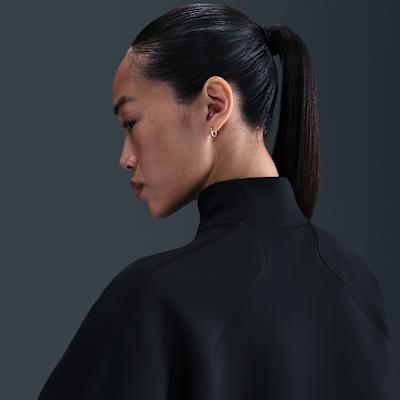 Women's Nike Sweatshirts Women's Black Stand Collar Moderate