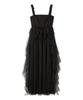 Bell Line Volume Tulle Dress LWFO251085 BLK [Lily Brown] Women's