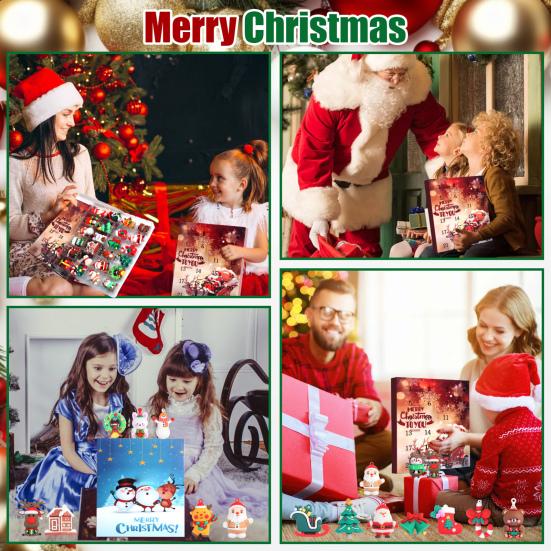 Рождественский адвент-календарь 2025 года, 24-дневный календарь обратного отсчета с 24 коллекционными фигурками, набор классических рождественских кукол, праздничные подарки для мальчиков и девочек