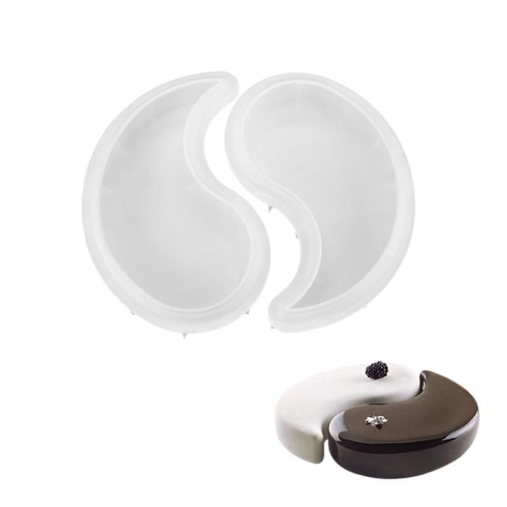 Silicone Mousse Cake Mold Yin Yang Shaped Soap Mold Durable Fondant Mold  DIY Handmade