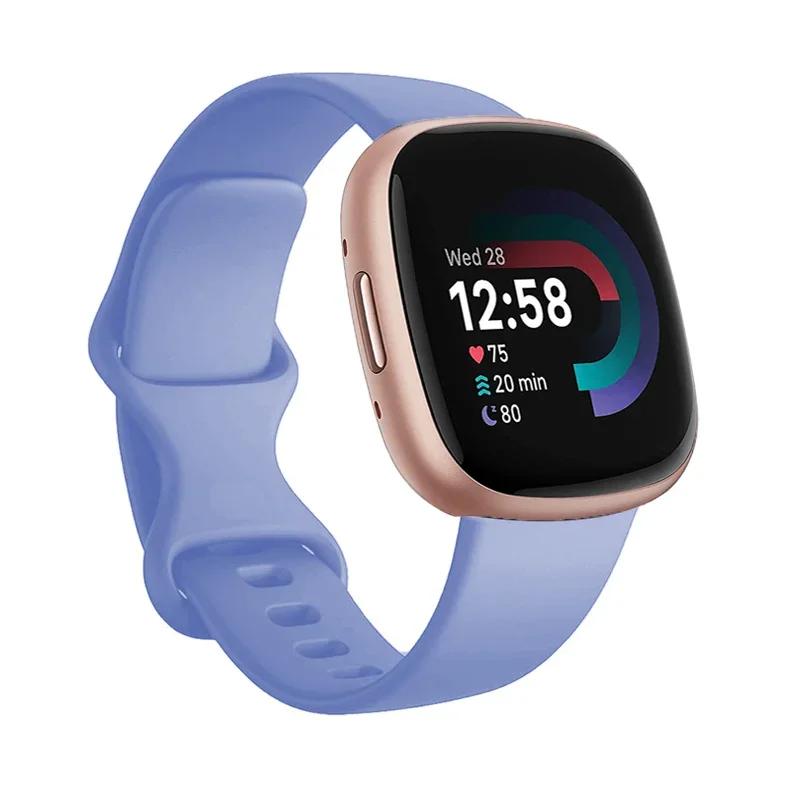 Спортивный ремешок для Fitbit Versa 3, ремешок для смарт-часов, аксессуары для браслета, ремешки для часов, мягкий силиконовый браслет для Fitbit Sense Versa3