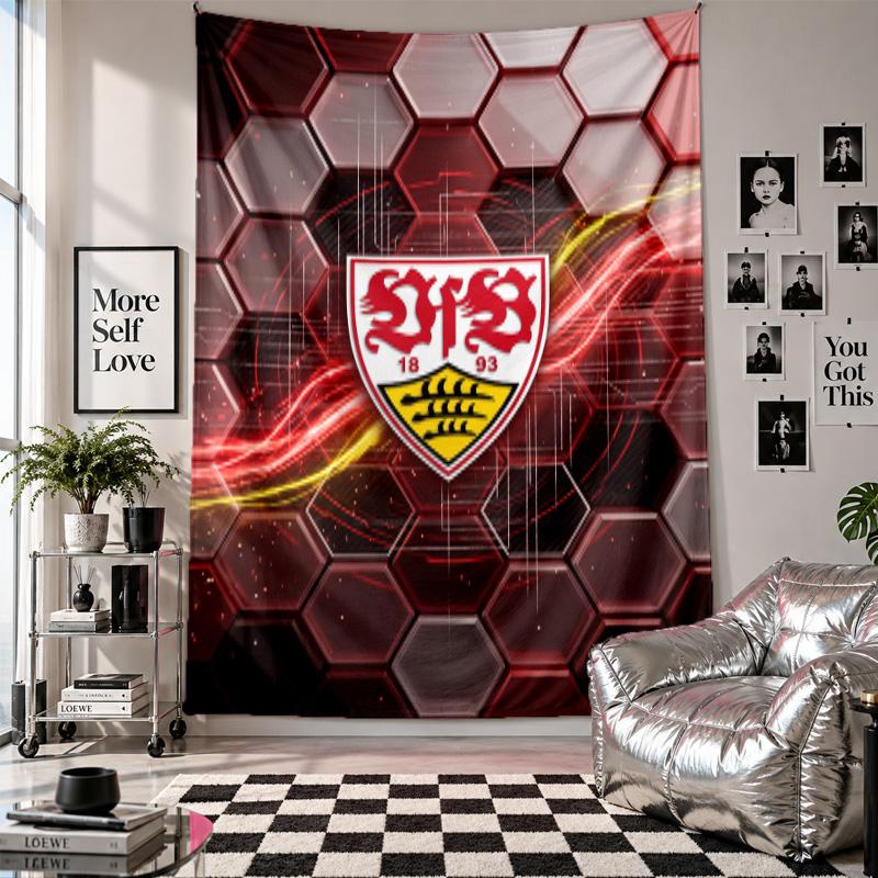 VfB Stuttgart Football Wall Tapestry Home Decor Wall Hanging Cloth for Bedroom Living Room Background