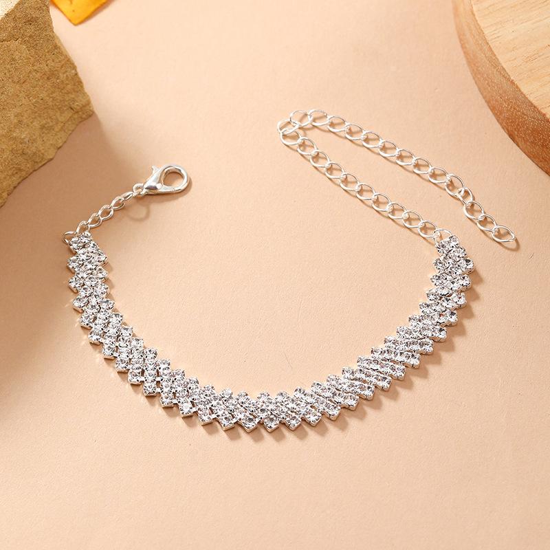 Элегантный Европейско-Американский Роскошный Минималистичный Браслет с Алмазным Ромбом