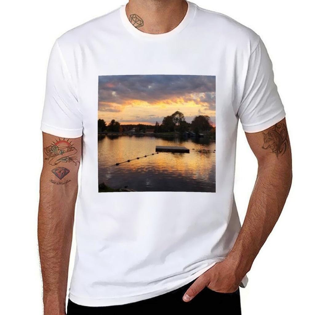 Sunset over the Magnetawan River Northern Canada TShirt Lightweight Running TShirt
