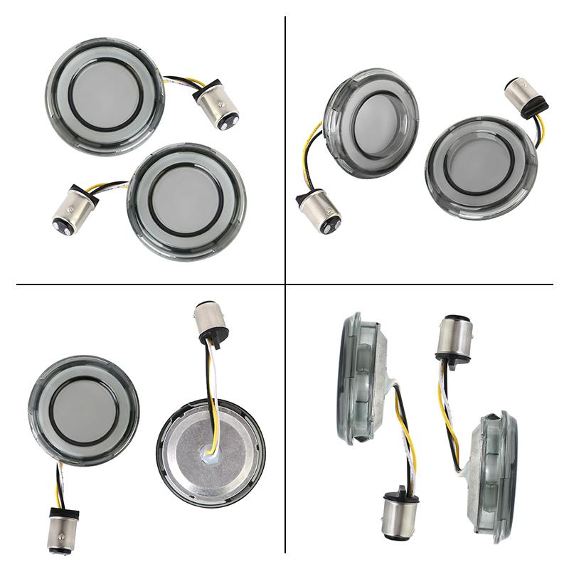 Мотоцикл 1157 Bullet Style светодиодный индикатор переднего указателя поворота для Harley Touring Breakout CVO Road Glide Fat Boy Softail