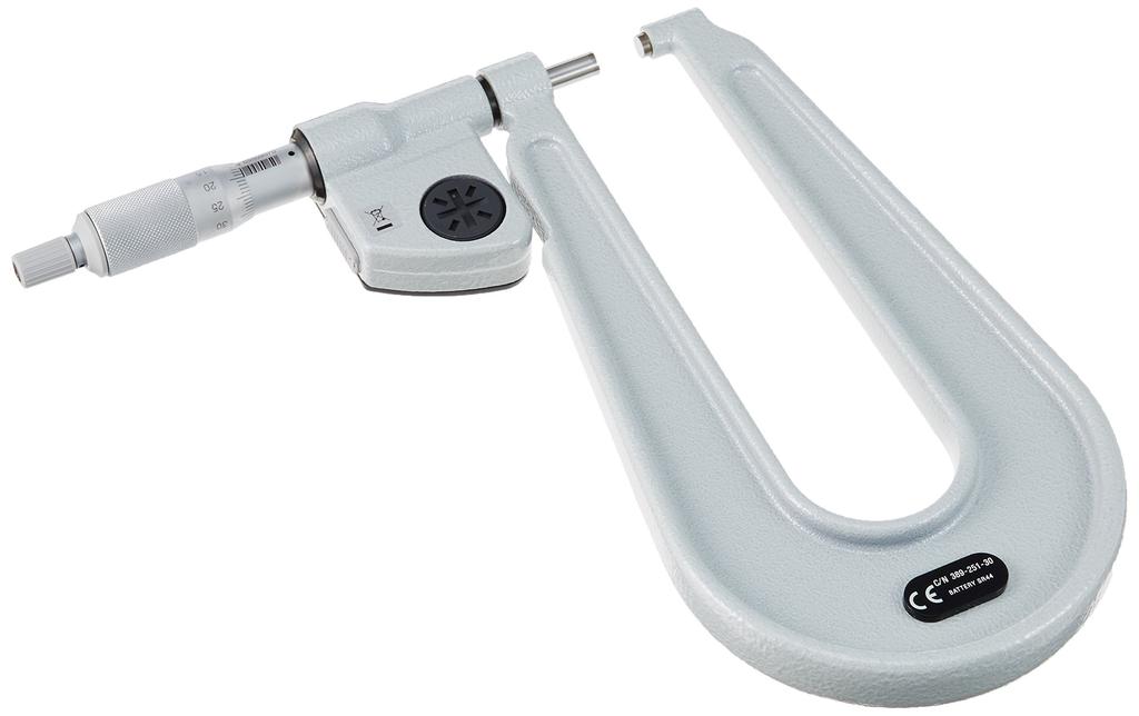 Микромикрометр Mitutoyo Digimatic со стальной пластиной, 389-251-30, PMU150-25MX