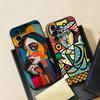 Чехол для телефона Pablo-Picasso для Samsung S26 S25 S24 FE S23 S22 S21 Plus S20 Ultra Note20Ultra Черный Мягкий