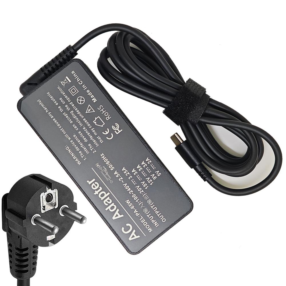 65 Вт 20 В 3,25 А USB Type-C Сетевой адаптер питания для ноутбука Зарядное устройство Для Thinkpad X1 Carbon Yoga X270 X280 T580 P51 P52s E480 E470