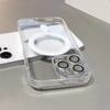 С защитной пленкой для объектива Подходящий для Apple 16 Прозрачный чехол с магнитной фиксацией Iphone15 Прозрачный противоударный 14 Акриловый 12 Защитный чехол