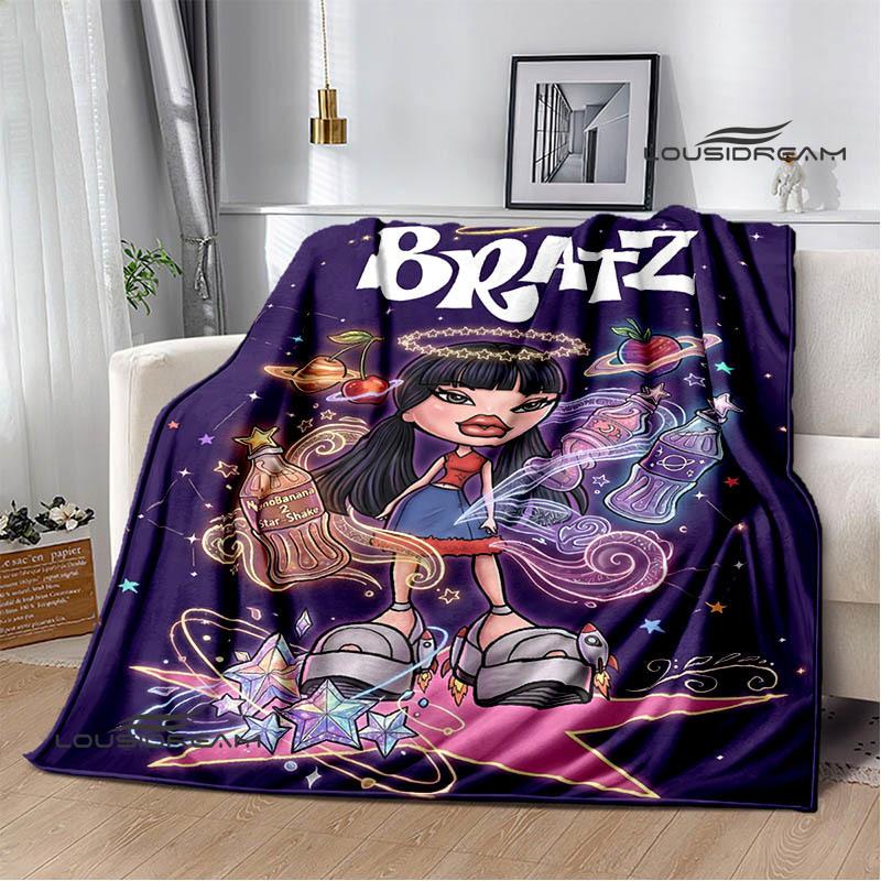 Bratz kawaii printed blanket Picnic blanket Warm blankets Outdoor Blanket Home bed linings blankets for beds Birthday Gift