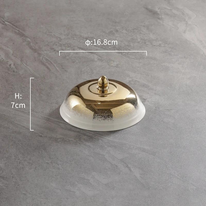 Легкий роскошный ресторанный керамический набор тарелок, креативная круглая тарелка с морскими ушками и морскими огурцами, изысканная десертная бытовая посуда