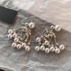 Серьги с жемчугом и кисточками из серебряной иглы: Роскошные Французские Ретро Элегантные Серьги-Гвоздики для Женщин