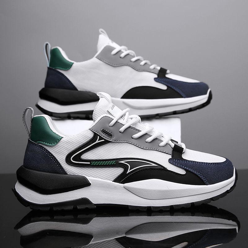 Trend Casual Sports Men's Shoes 2025 Spring Korean Version of Fly-woven Mesh Men's Outdoor Trendy Fashion Running Shoes