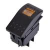 5pcs DC 12V 4 Pin Rocker Switch with LED Light for Car Boat Caravan Battery (Yellow)