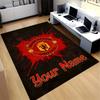 Manchester United (23) Rug Customizable Text Suitable For Spaces Such As Bedrooms And Entryways Features A Non Slip Backing An Ideal Choice For A Gift