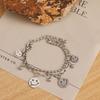 Браслет в стиле ретро с двойным медведем и колокольчиком, браслет с подвеской, модный тренд, браслет со смайликом, милый простой браслет, ювелирные изделия
