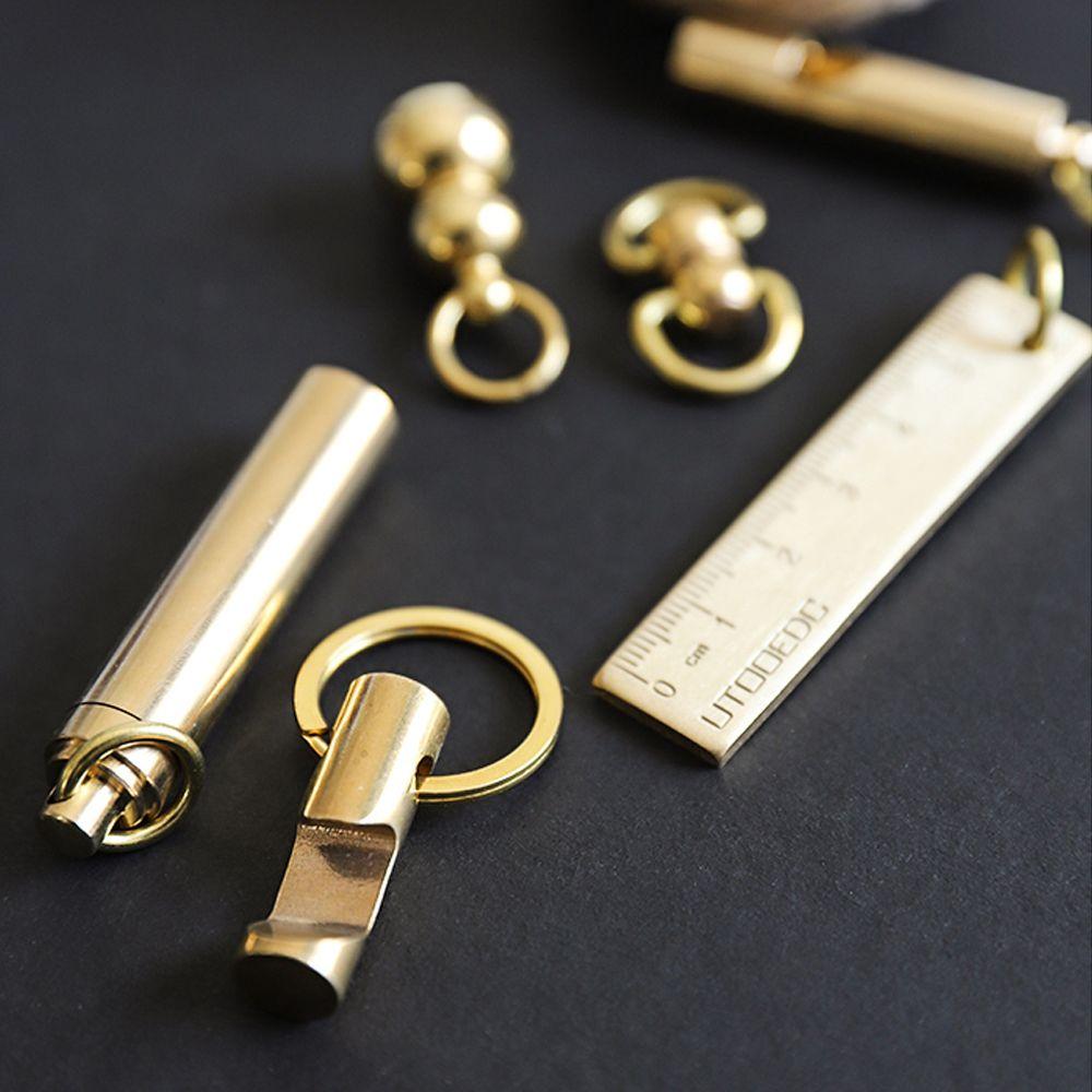 Unique Buckles DIY Craft Tools Jewelry Accessories Pendant Brass Keychain Key Ring