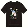 Korean Style Funny Cute Graphic Print T-shirt for Women Summer Casual Fashion Streetwear Tops Crew Neck Short Sleeve Cotton Tees