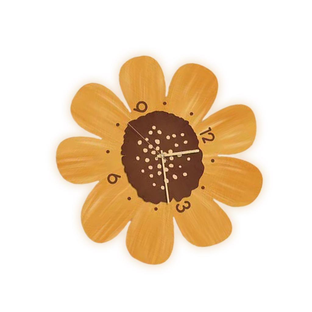 Creative Flower Decors Wall Clock With Built In Light Perfect For Bedrooms Living Room Battery Operated Wall Clock