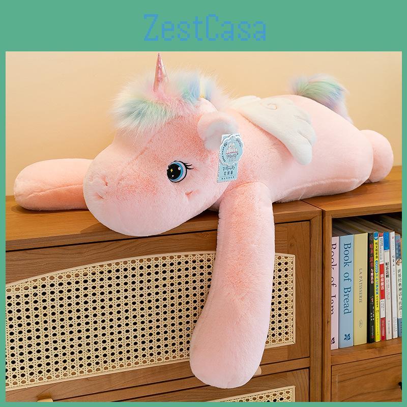 Pink Unicorn Plush Toy Cartoon Stuffed Animal Doll Decoration Kids Cute Gift